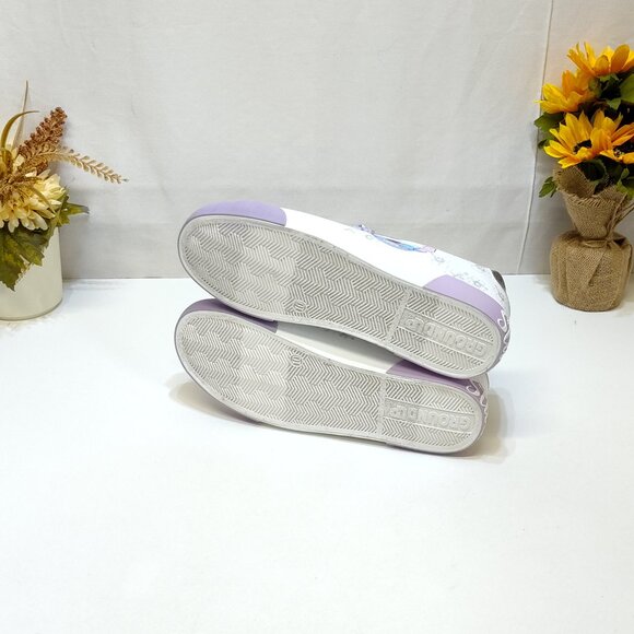 Disney Stitch Low Top Sneakers Womens 10 Lace-Up Glitter Accents Charm Keychain - Picture 9 of 10